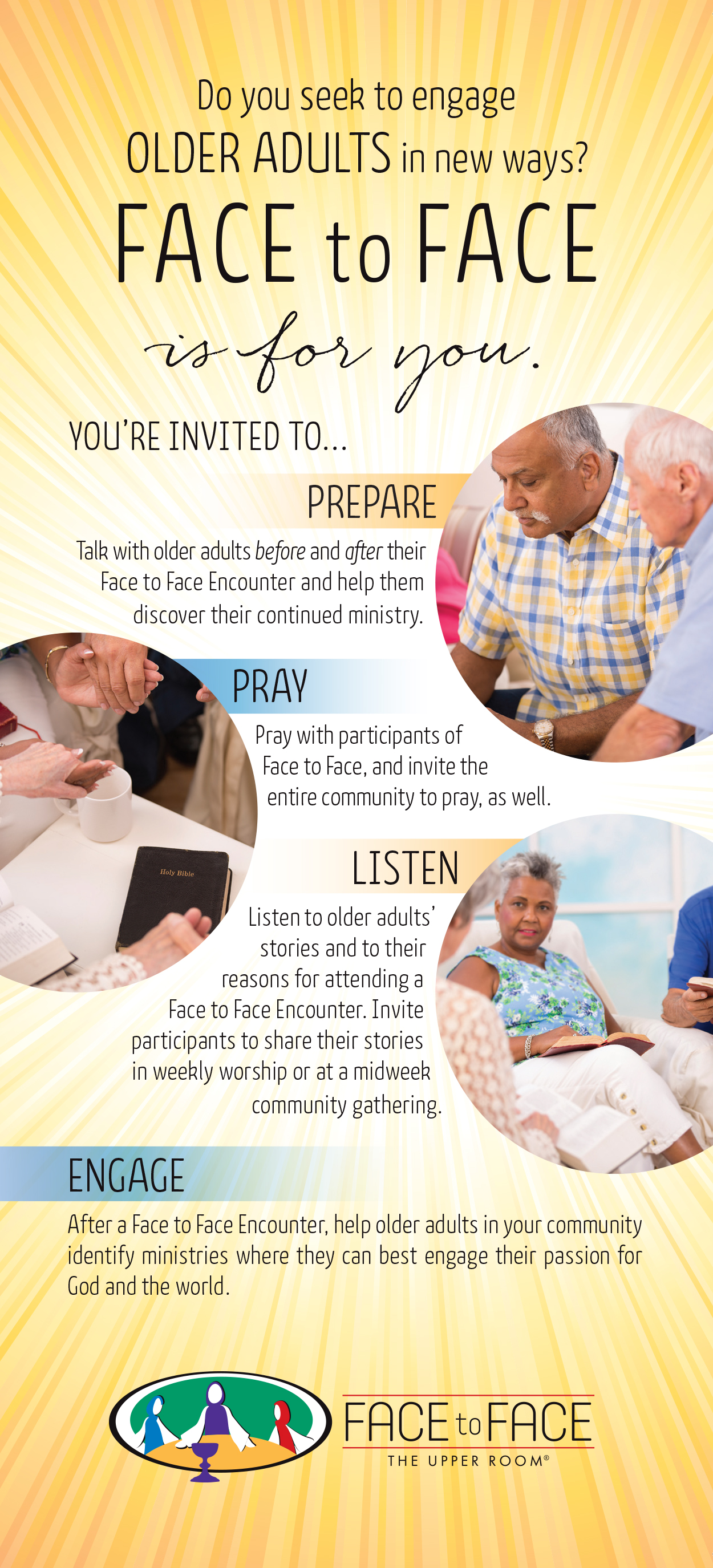 Face to Face Clergy Rack Cards  - Pack of 50