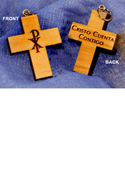 Emmaus Spanish Wooden Cross 10 Pk